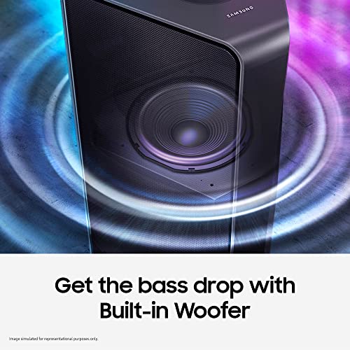 Image of Samsung {MX-T70 /XL) Sound Tower High Power Audio, Floor Standing Speaker, Bi-Directional Sound, Water Resistant, Party Lights, Bluetooth Multi-Connection, USB Music Playback (Black)