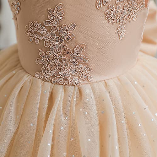 NNJXD Baby Girl Princess Dress Bowknot Sequins Dresses4