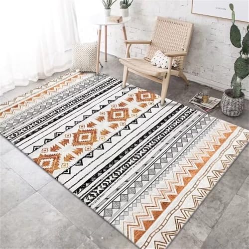 Tapis de salon géométrique crème et gris 200x250 cm - 2