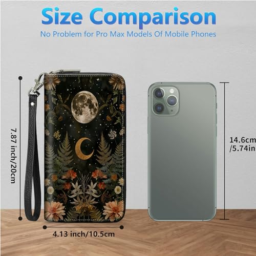 Image of Womens Wallet PU Leather Wristlet Wallets for Women, Large Capacity Lady Fashion Wallet Card Holder Zipper Wallet