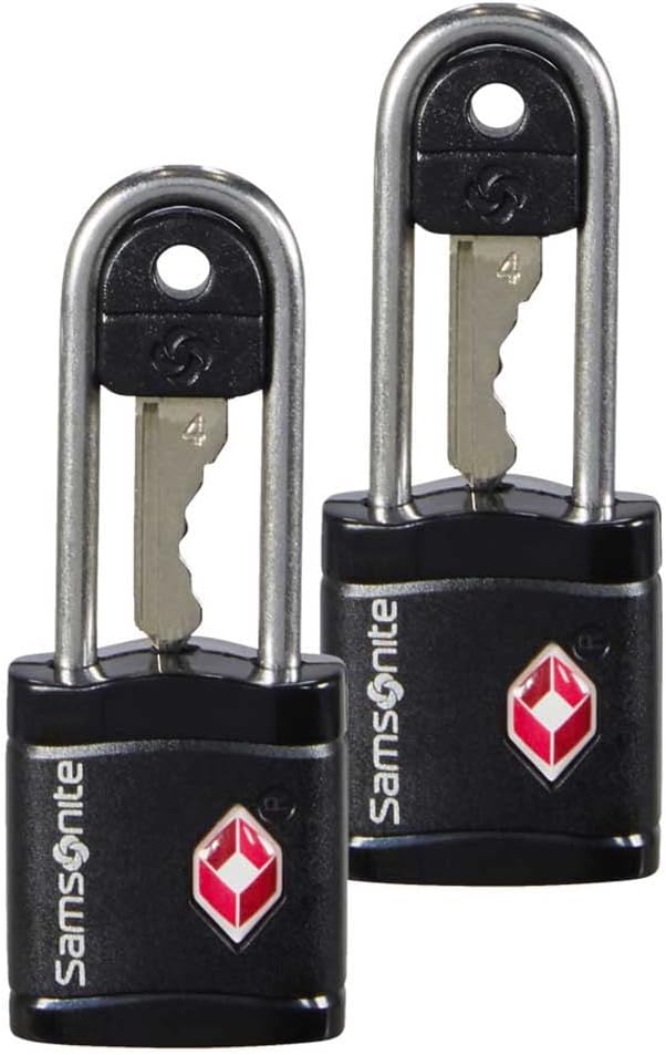 Global TA – TSA key lock (set of 2), secure luggage lock for suitcases & bags, Black
