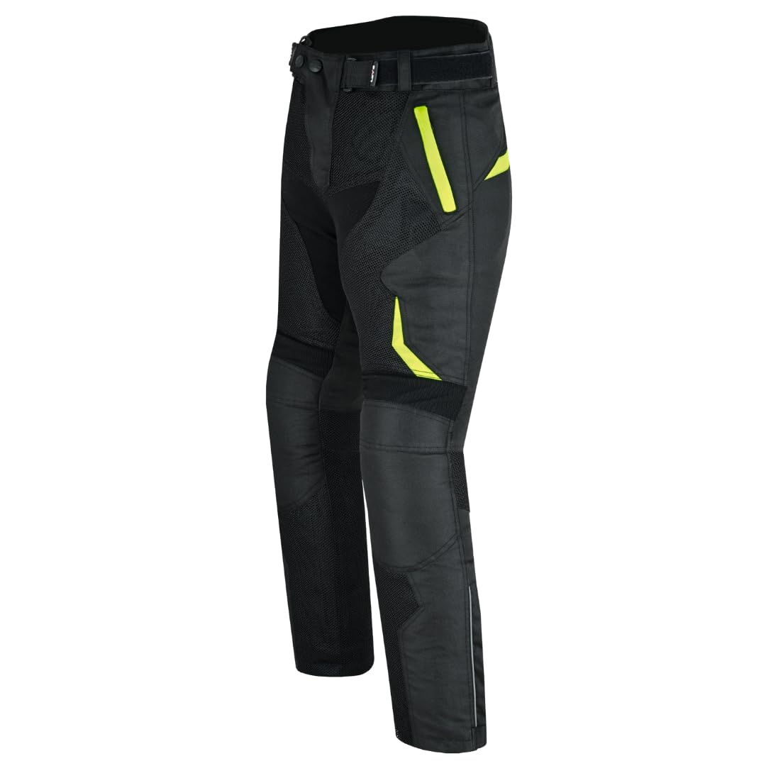 LOVO - Pantalon Moto Verano Unisex con Diseño Perforado - Pantalón Moto Hombre y Mujer - Ropa Moto de Alta Protección - Protectores en Rodillas y Caderas - Pantalones Moto Unisex