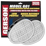 GERSON Respirator Cartridge Model G01 - Full or Half Face Mask Low Profile Respirator Cartridges