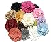 (12 pcs) JLIKA Burlap Flowers Embellishments Fabric Flowers Weddings Hair DIY, Large 3 inches, Assorted Color Mix Grab Bag