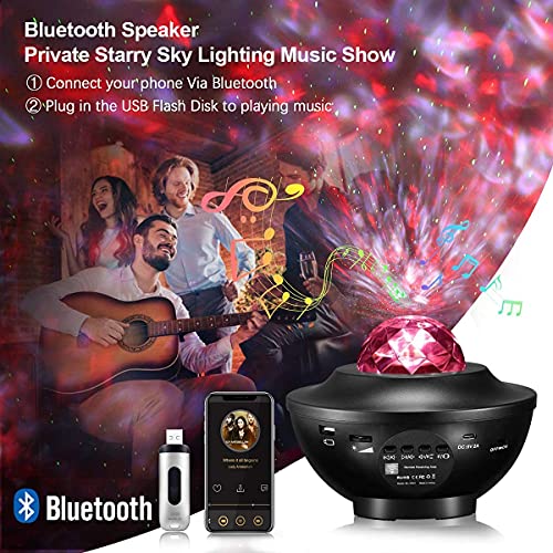 Projetor de luz noturna XUELILI com KIT PULSEIRA UNISSEX, com projetor estrelado ajustável com 21 mo
