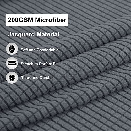 PiccoCasa Stretch Sofa Slipcover, 1-Piece Couch Seat Cover for Sofa Living Room, Spandex Jacquard Checks Sofa Covers - Image 3