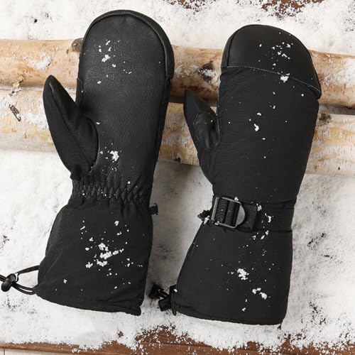 Gants de ski unisexes imperméables et coupe-vent avec sangle réglable - 3