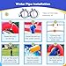Mixcous Inflatable Water Double Slides Park, Bounce House with Splash Pool, Large Blow Up Water Slide for Kids with Climbing Wall, Durable Design Backyard Play Park, Quick Setup (Dry/Wet Use)