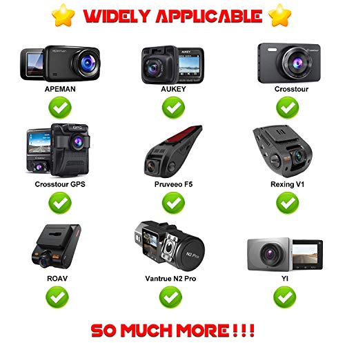 Universal Dash Cam Mount Rear View Mirror Holder with 16 Different Joints Compatible with APEMAN, Falcon F170, Old Shark, Peztio, Rexing V1P, Roav, UGSHDI, Z-Edge and Most Car Dash Camera - Thumbnail 4
