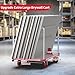 Industrial Grade Drywall Cart & Panel Truck, 2500 LBS Capacity | 40x24 Powder-Coated 2mm Steel Deck with 4-Way Handle System | 6” Locking Swivel Casters for Jobsite & Warehouse Material Handling
