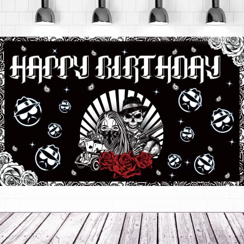 Cholo Party Decorations,Large 71x43in Happy Birthday Cholo Backdrop, Cholo Theme Party Decorations for Teens, Early 2000s Theme Party Photography Decor