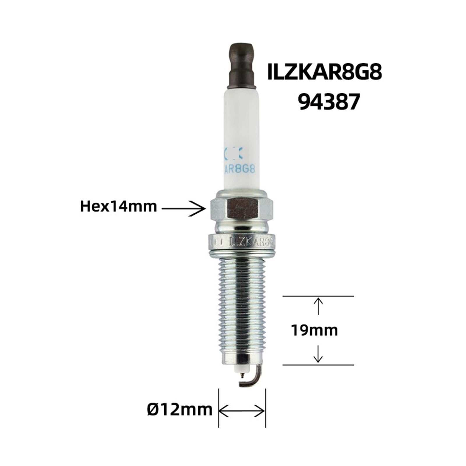 Bujías de iridio platino ILZKAR8G8 94387 (4 unidades) OE 22401-JK01D