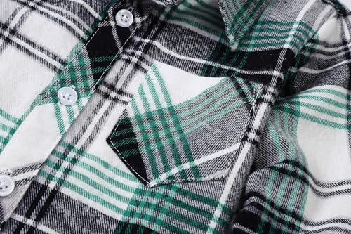 Image of Betusline Boy and Men Button Down Plaid Shirt