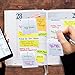 24 Pads Graph Paper Sticky Notes - Mini Graph Post It Notes 3x3 in 600 Sheets,Lined Post Its Super Adhesive Math Chart Paper,White with Black Lines X Y axis 20×20 Grids