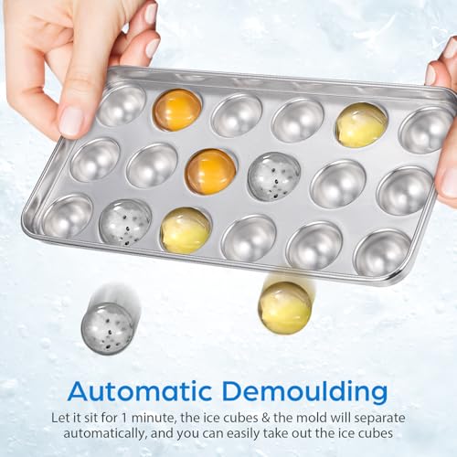 Molde para hielo esférico de acero inoxidable miniatura 3