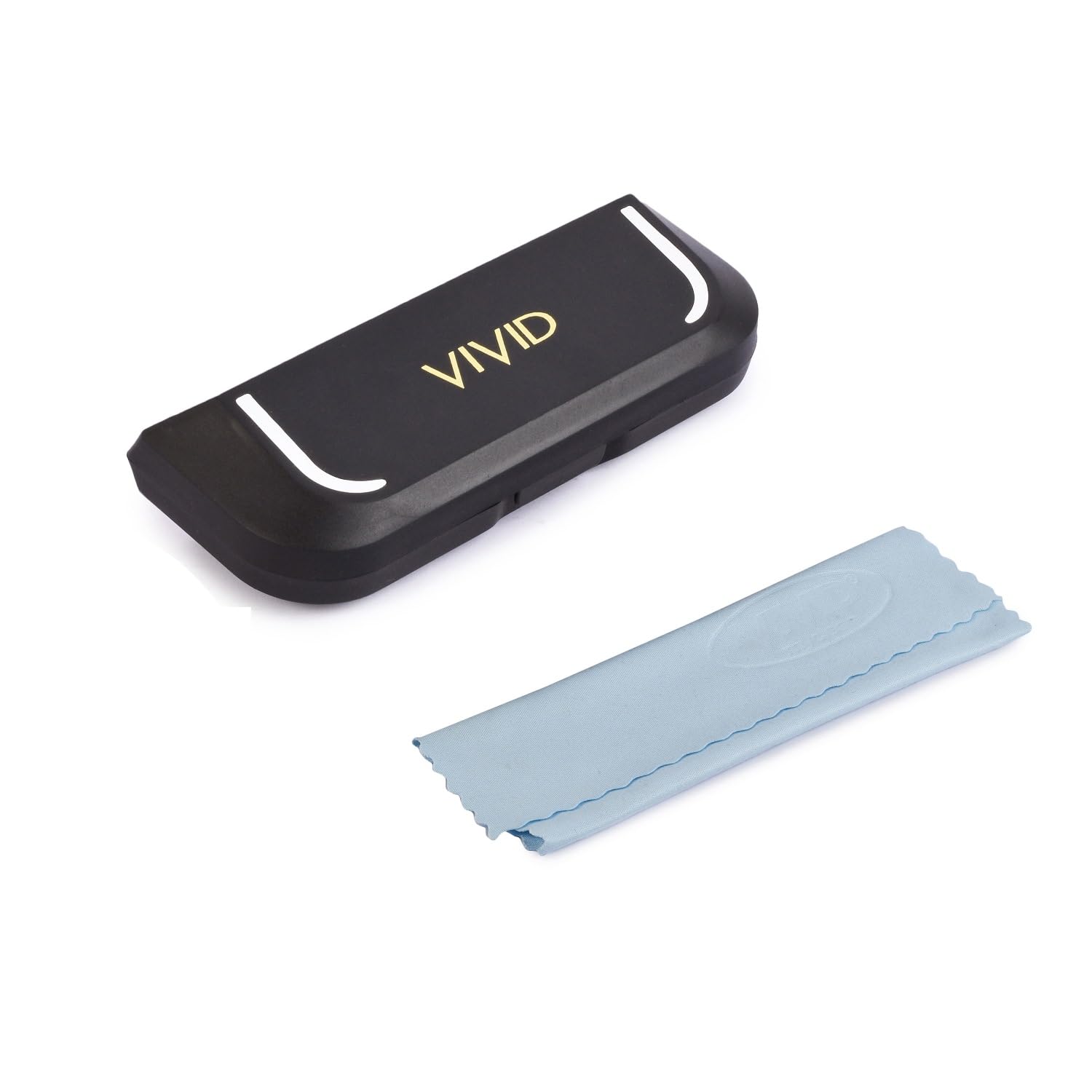 Vision Unisex Adult Lightweight Eyewear Specs Case Cover | Free With Cleaning Cloth | Protect Eye Glasses | Plastic | Spectacles | Cases | AP - 304_BLACK - WHITE with Cloth-image-39