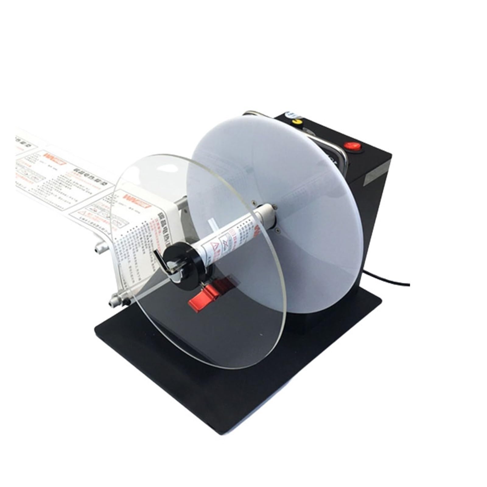 JVDDI Label Rewinding Machine Two-way Automatic Rewinder Self-adhesive Barcode Clothing Tag Reeler(DS803)