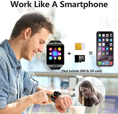 FENHOO Smartwatch, Reloj Inteligente Android con Ranura para Tarjeta SIM  para Hombre Mujer niños, Pulsera de Actividad Inteligente para Deporte con  Podómetro, Reloj de Fitness con Llamada y Cámara : Amazon.es: Electrónica