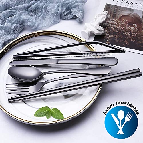 La mejor comparación de Cubiertos portatiles los más recomendados. 8 cubiertos portatiles marca Bluelander (2)