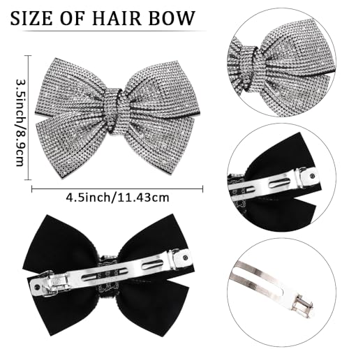 Pinzas para cabello con brillo AHONEY Silver miniatura 3