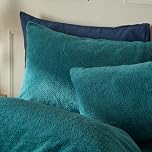 Brentfords Fleece Pillow Cases 2 Pack, Super Soft Winter Warm Polyester Thermal Teddy Bear Pillow Cases Hotel Quality Cosy Fluffy Plain Teddy Fleece Pillowcases Bedding, Teal