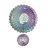 TFANUO Edelstahl Windspiel 3D Hängende Wind Spinner 25cm Leicht Drehendes Kinetic Windmobile Fenster- und Garten-Dekoration