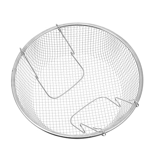 Hemoton Stainless Steel Frying Basket Handle Fryer Basket for French Fries Chicken and Frying