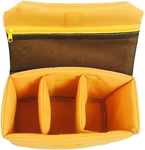 Oxford Waterproof Shockproof Partition Padded Camera Bags SLR DSLR Insert Protection Case for DSLR Shot Or Flash Light (Small)