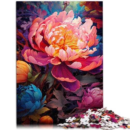 Puzzle para adultos tipo rompecabezas de flores con 1000 piezas para decoración de pared de hogar.