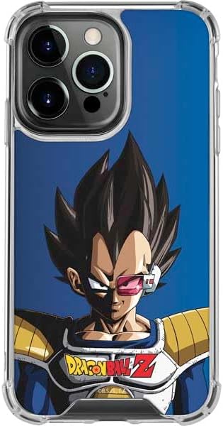 Skinit Clear Phone Case Compatible with iPhone 14 Pro - Officially Licensed Dragon Ball Z Vegeta Portrait Design