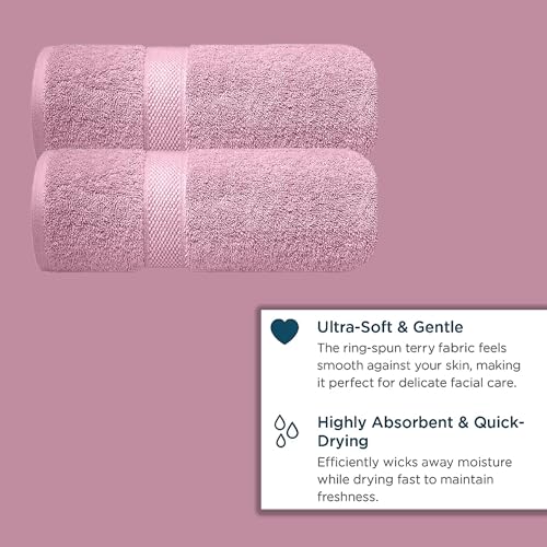 Image of Sulfar 100% Terry Ring Spun Cotton Face Towel - Quick-Dry, Highly Absorbent (480 GSM) (30 x 30 Cm) Soft Berry (Pack of 2)