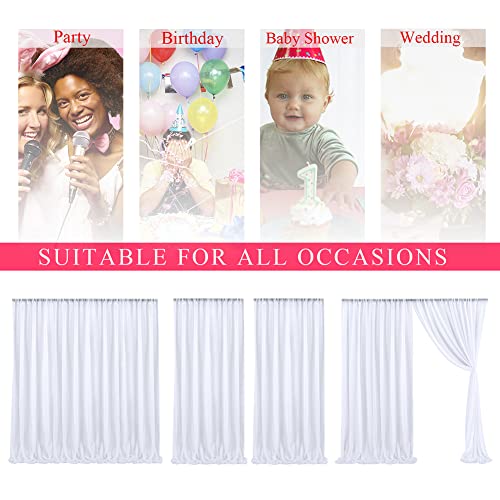 SKYXIU Tenda per fondale in Tulle Bianco,per