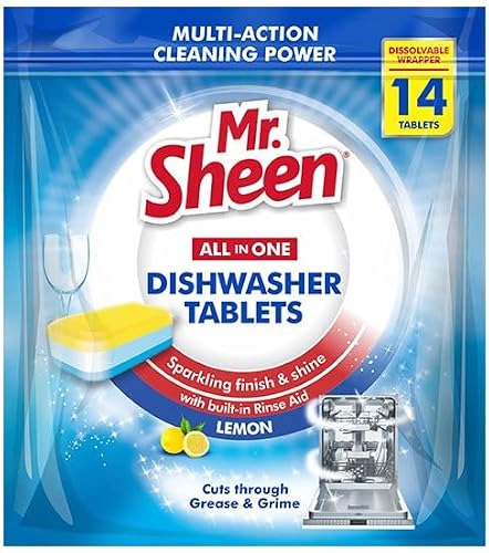 Mr Sheen ECONO Lemon All in One Dishwashing 14 Tablets