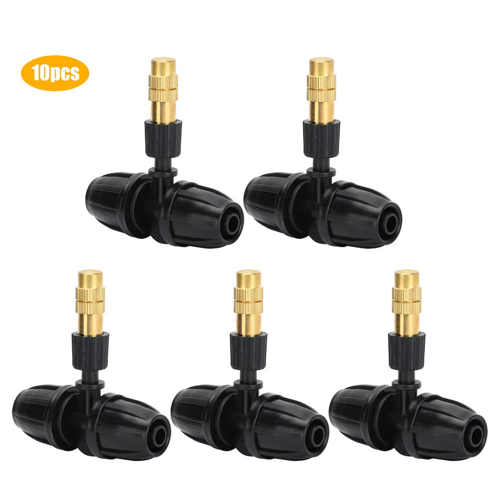 10 Pezzi Ugello Nebulizzatore Per Irrigazione Giardino – Testina Spruzzatore In Plastica E Rame Per Tubo 8/11 Mm – Irrigatori A Nebbia Per Piante E Fiori