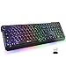 KLIM Chroma Teclado Gaming AZERTY Wireless – Alto Desempeño – Retroiluminación a Color Estilo Gaming – Teclado para Juegos PC PS4 Windows, Mac [ Nueva Versión ]