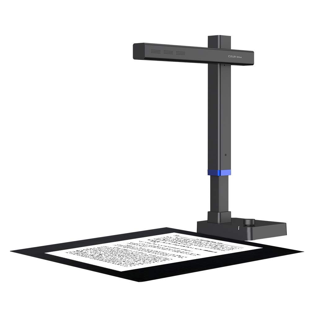 CZUR Shine Ultra Book Scanner 13MP Portable Document Scanner with OCR, A4/A3 Scanner, High-Speed Scanning for Home Library Schools and Offices, Czur Scanner Support HDMI, Windows/macOS/Linux