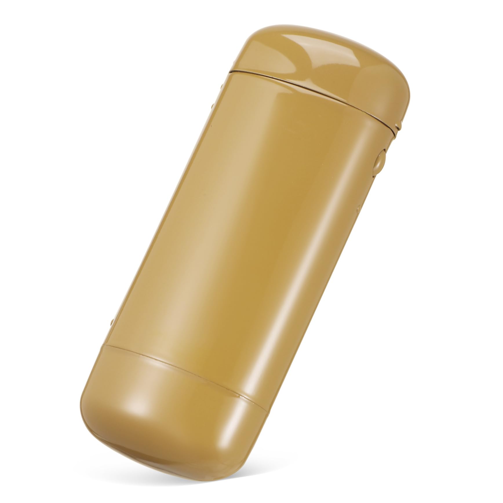 VALICLUD Custodia Rigida per Occhiali Slim in Metallo Beige | Profilo Elegante e Compatto, Uso Versatile, Protezione Leggera per Uomini e Donne