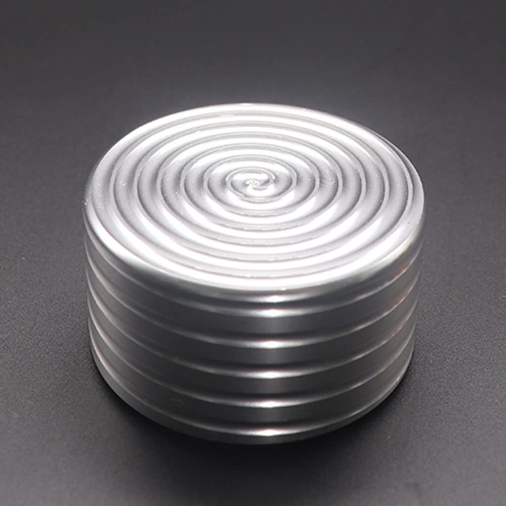 Fantes Kinetic Spinning Desk Toy - Desk Toy for Kids Adult Relieve Stress Anxiety Killing Time Fidget Toys Water Pattern Vision (Silver- 45mm)