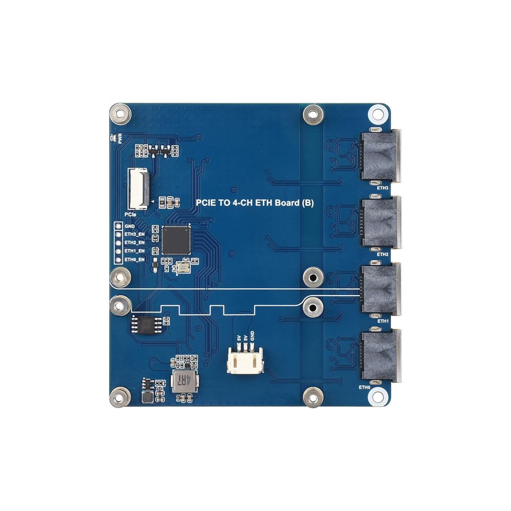 Scheda adattatore Ethernet, scheda di espansione di rete Raspberry Pi 5, 4 porte Gigabit senza driver per progetti ad alta velocità