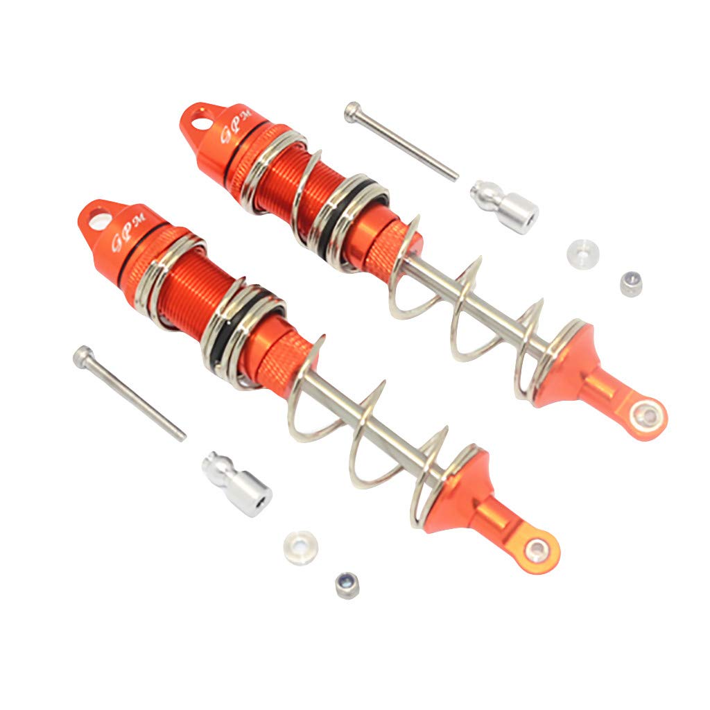 JMcall GPM Racing Aluminum Rear 2-Section Spring Damper 125MM For ARRMA TALION RC Car(Color:Orange & Material:Aluminum)
