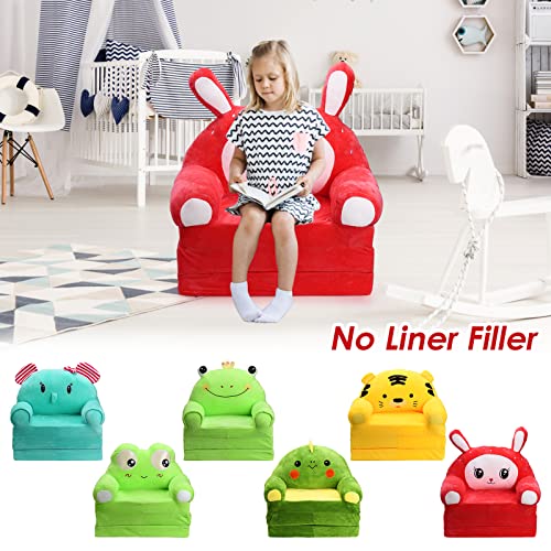 Caluself Plush Foldable Kids Sofa,2 In 1 Children Sofa Bed Backrest Armchair Cute Cartoon Children Couch,Lazy Sofa Children Flip Open Sofa Bed For Living Room Bedroom(Without Liner Filler) #TOP3