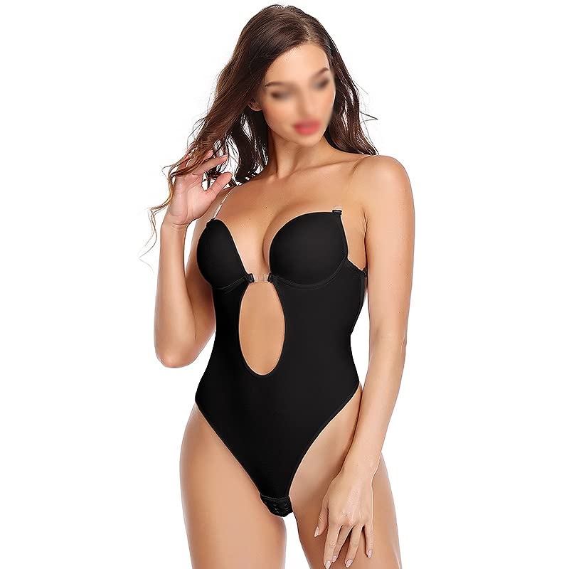 Body shapewear decollete plongeant et taille trainer gainant pour femme avec corset push up