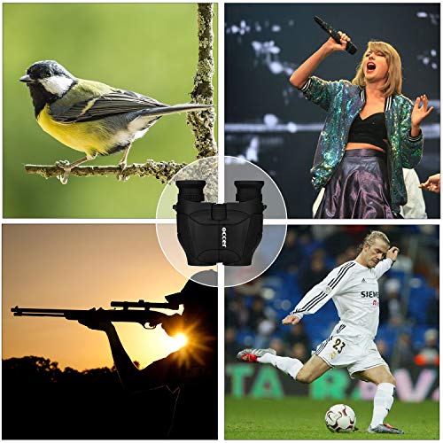occer 12 x 25 HD Kompaktes Fernglas für Erwachsene und Kinder, langes weiches Fernglas mit Augenabstand, Bak4-Prisma… – Bild 8