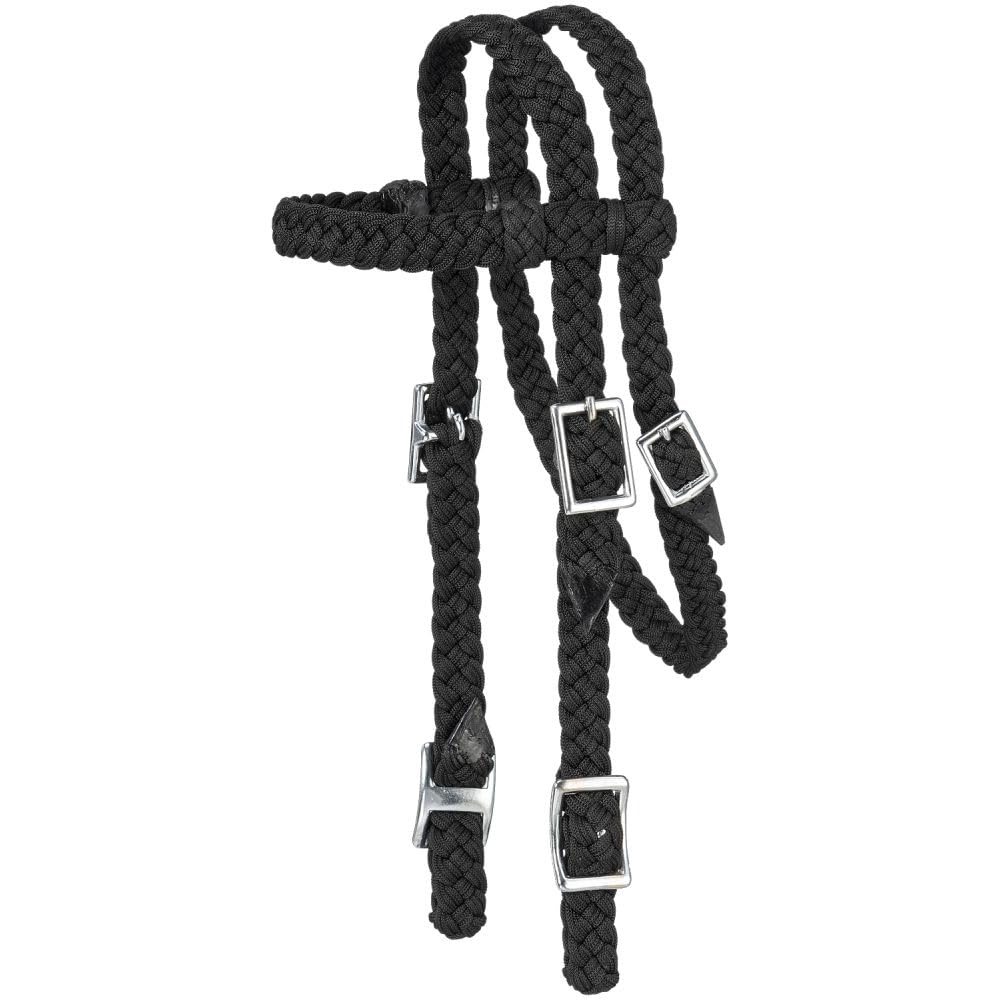 Tough 1 Braided Nylon Mini BB Headstall Black