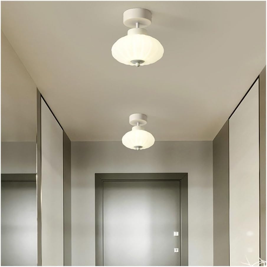 Lámpara de techo de cristal con luz de 3 colores regulable para un dormitorio nórdico 5