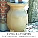 KoolScapes 55-Gallon Rain Barrel – Outdoor Water Storage & Rainwater Collection, Recycled Plastic, Brass Spigot, Stone-Look Design for Sustainable Garden & Lawn Watering – Beige