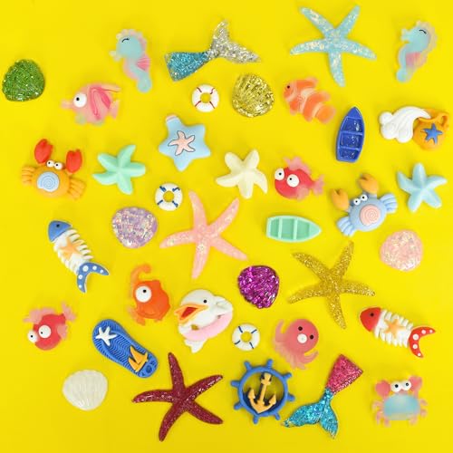 Image of Ulalaza 50 pcs Slime Charms Mixed Set Resin Flatback Making Supplies for DIY Craft Making and Ornament Scrapbooking Beads Assorted Candy Fruit Cake Ornament