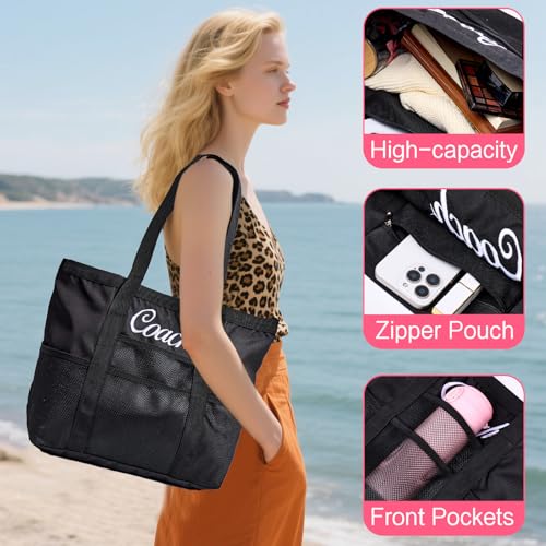 Bolsa de playa personalizada con bordado y malla plegable miniatura 3