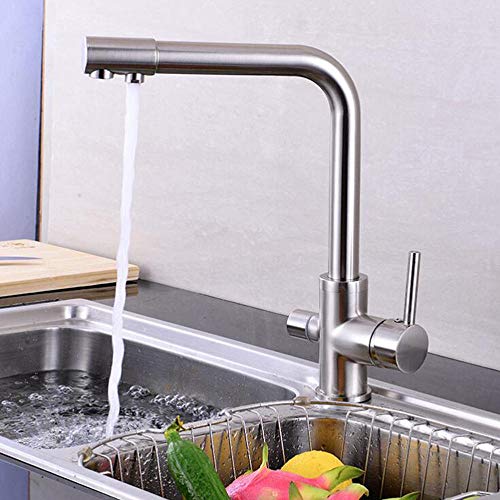 Mitigeur 3 voies pour eau filtrée robinet cuisine laiton noir or