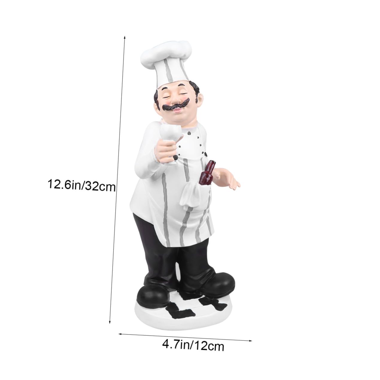 TOYANDONA Statuetta in Resina Chef Europeo, Ornamento da Cucina Stabile e Decorativo per Casa, Bistrot e Pasticceria, Figura da Collezione Divertente per Arredamento Tavolo